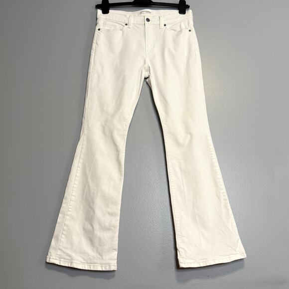 Banana Republic White Premium Denim High Rise Flare Jeans 29 - Picture 1 of 4